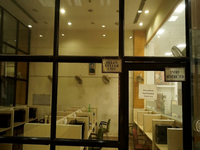 Helen Keller Unit in JNU: A Specialised Unit for Visually Disabled Users.